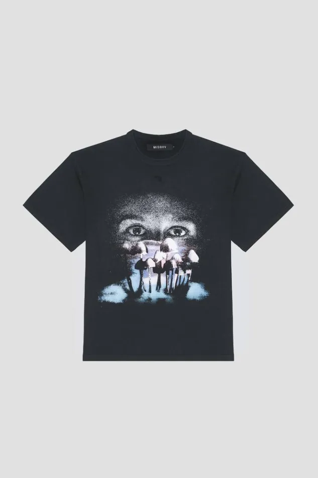 WomenMen TShirts MISBHV Mush TShirt Washed Black