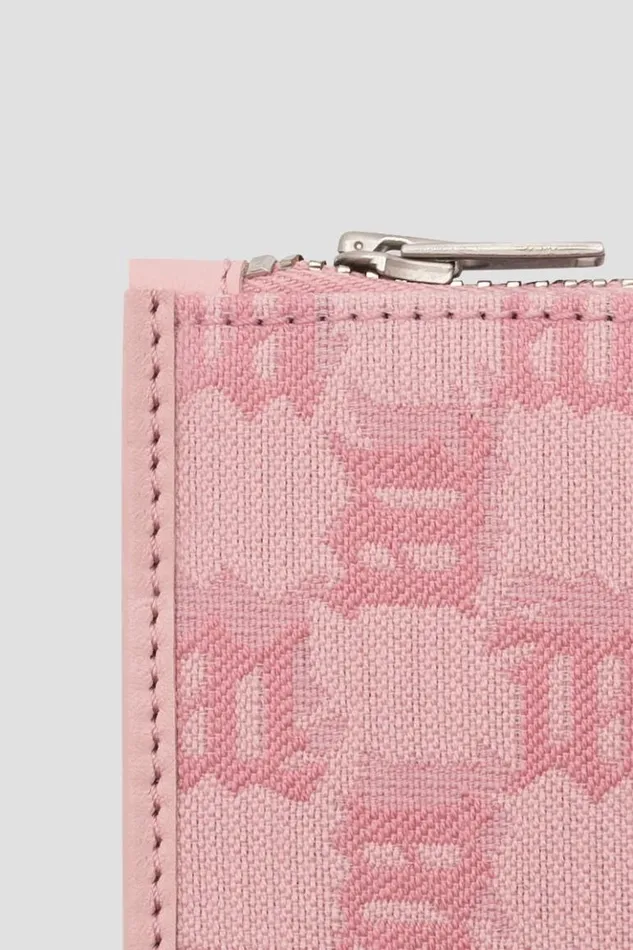 WomenMen Wallets MISBHV Jacquard Monogram Card Holder Bubblegum