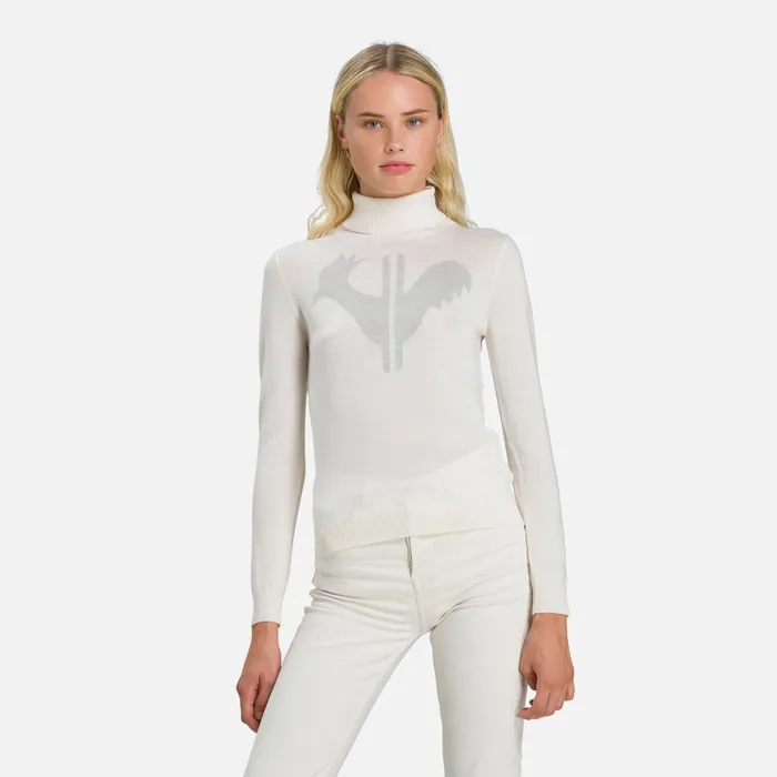 Women Women039s Classique Roll Neck Sweater White100 Rossignol Sweatshirts and Pullovers