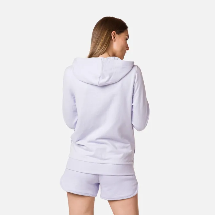Women Women039s Fullzip Hooded Logo Cotton Sweatshirt Lavendergrey Rossignol Sweatshirts and Pullovers