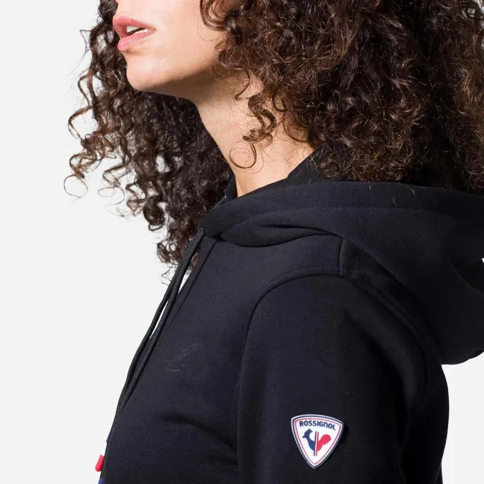Women Women039s Hooded Logo Cotton Sweatshirt Black200 Rossignol Sweatshirts and Pullovers