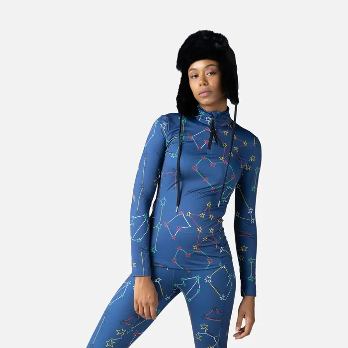 Women Women039s JCC Booster HalfZip Top Cosmicblue Rossignol Baselayers