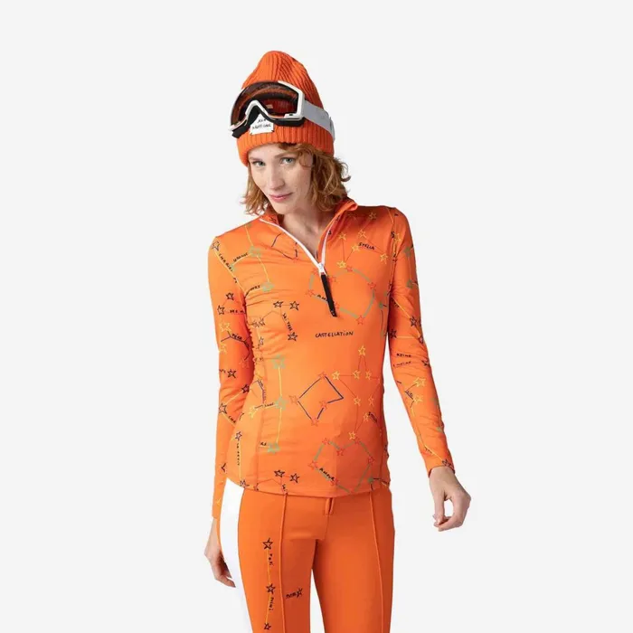 Women Women039s JCC Booster HalfZip Top Orange410 Rossignol Baselayers